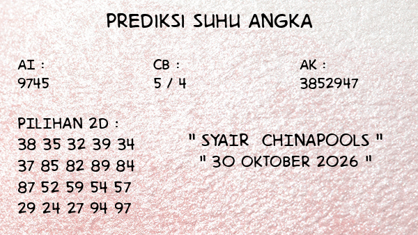 Prediksi Chinapools