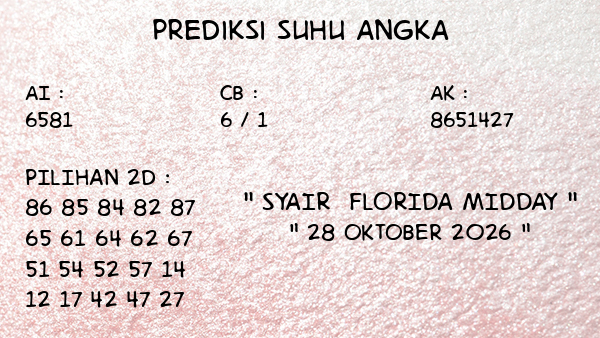 Prediksi Florida Midday