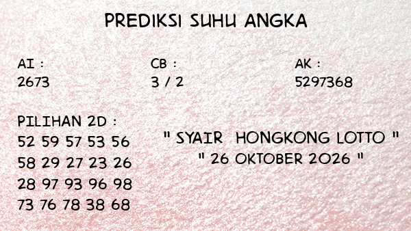 Prediksi Hongkong Lotto
