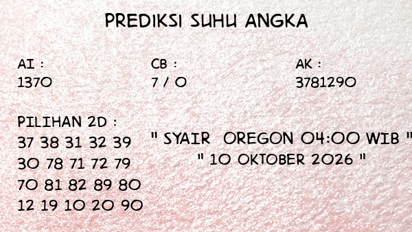 Prediksi Oregon 04:00 WIB