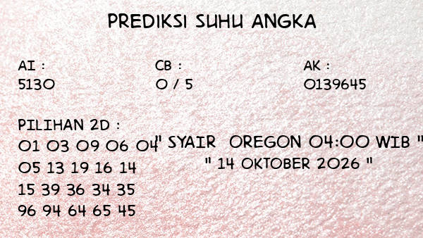 Prediksi Oregon 04:00 WIB