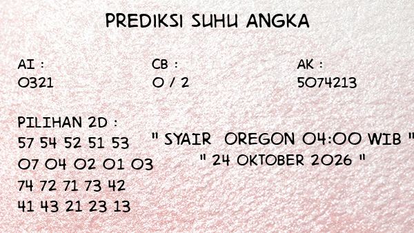 Prediksi Oregon 04:00 WIB