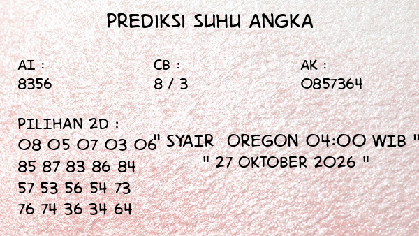 Prediksi Oregon 04:00 WIB