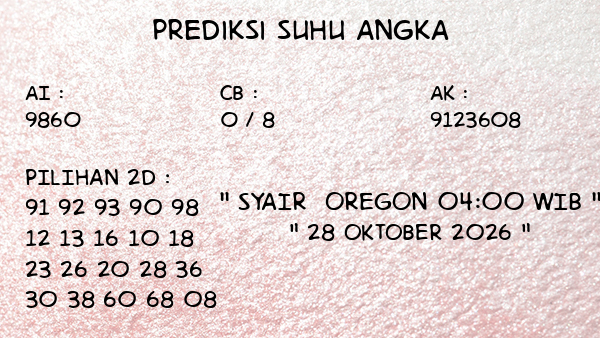 Prediksi Oregon 04:00 WIB