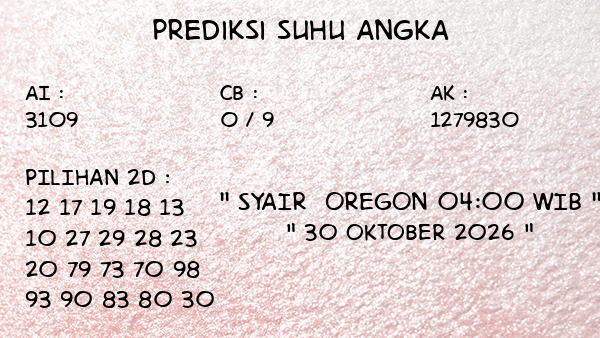 Prediksi Oregon 04:00 WIB