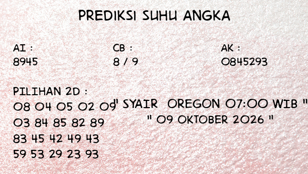 Prediksi Oregon 07:00 WIB