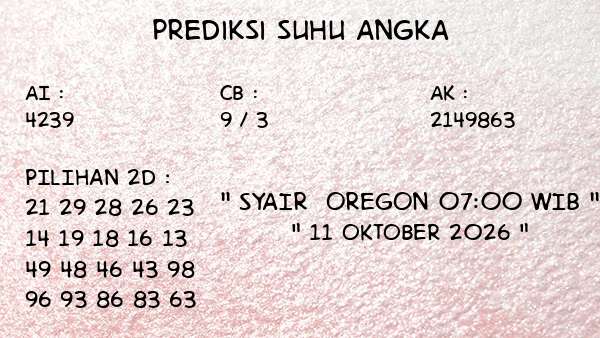 Prediksi Oregon 07:00 WIB