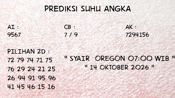 Prediksi Oregon 07:00 WIB