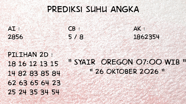 Prediksi Oregon 07:00 WIB