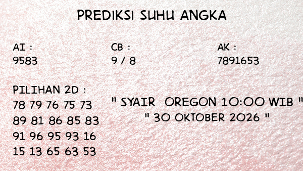 Prediksi Oregon 10:00 WIB