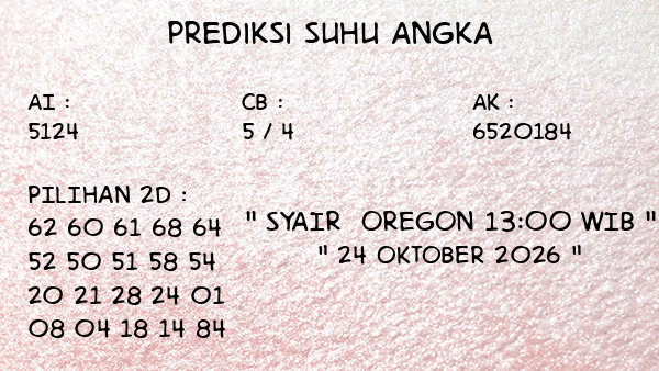 Prediksi Oregon 13:00 WIB