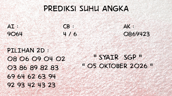 Prediksi SGP