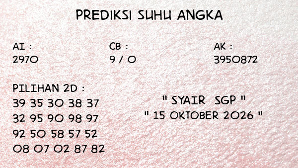 Prediksi SGP