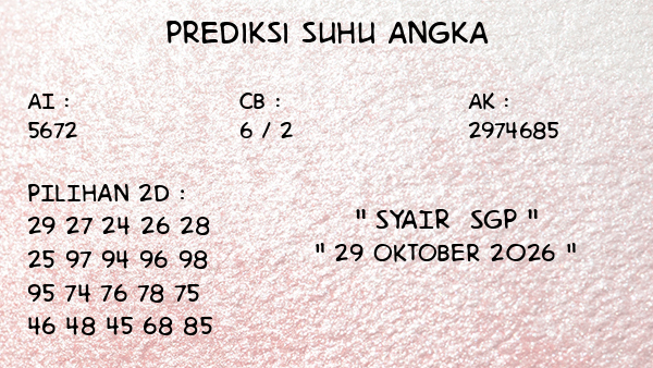 Prediksi SGP