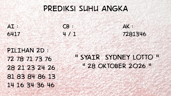 Prediksi Sydney Lotto