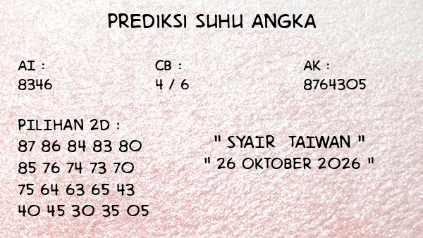 Prediksi Taiwan