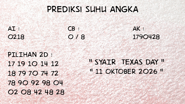 Prediksi Texas Day