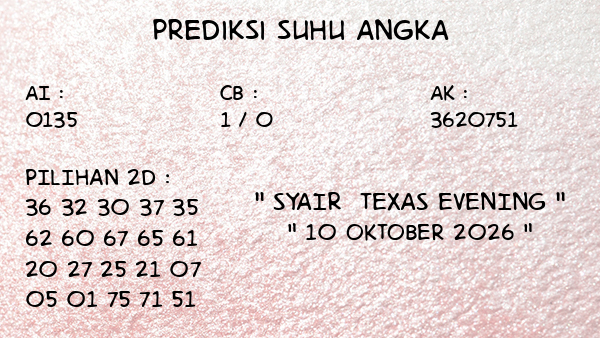 Prediksi Texas Evening