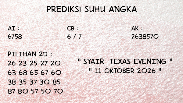 Prediksi Texas Evening