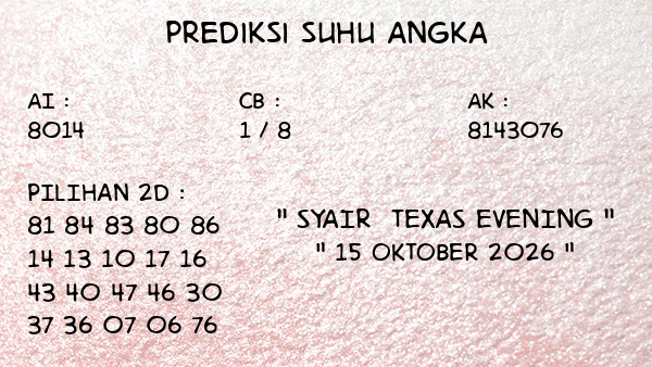 Prediksi Texas Evening