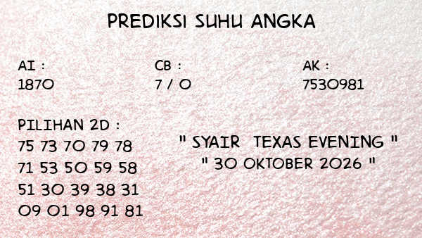 Prediksi Texas Evening