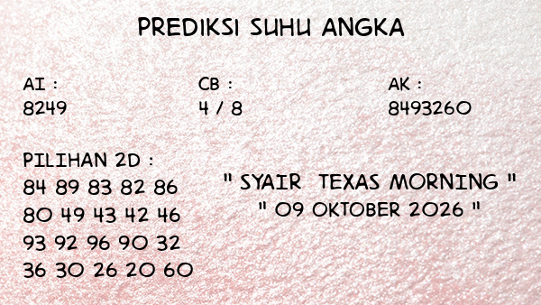 Prediksi Texas Morning