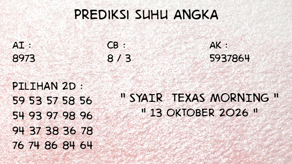 Prediksi Texas Morning
