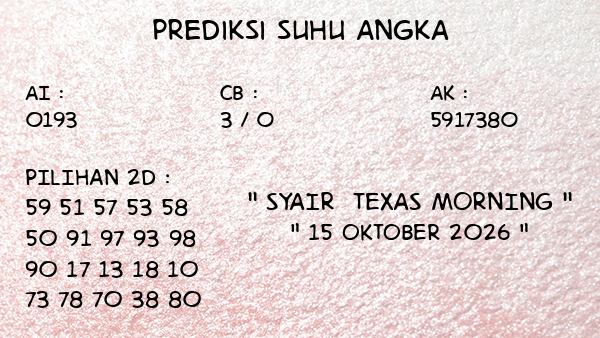 Prediksi Texas Morning