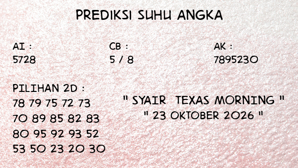 Prediksi Texas Morning