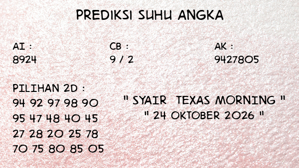 Prediksi Texas Morning