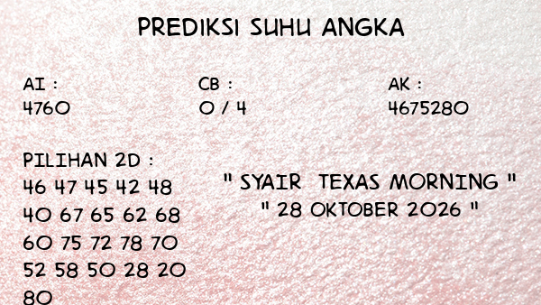 Prediksi Texas Morning