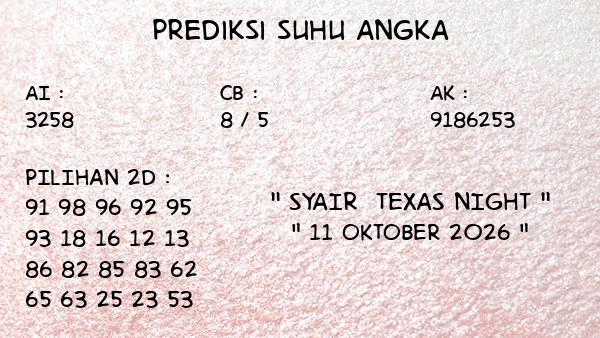 Prediksi Texas Night