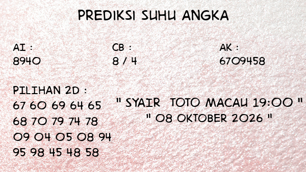 Prediksi Toto Macau 19:00