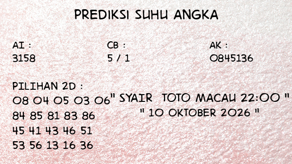 Prediksi Toto Macau 22:00